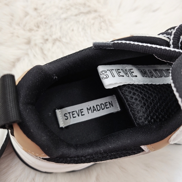 steve madden possession‎ sneakers Black & Tan Chunky Heel Tiktok Viral Size 6.5 - Picture 5 of 9